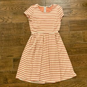 Pink and White Striped Dress